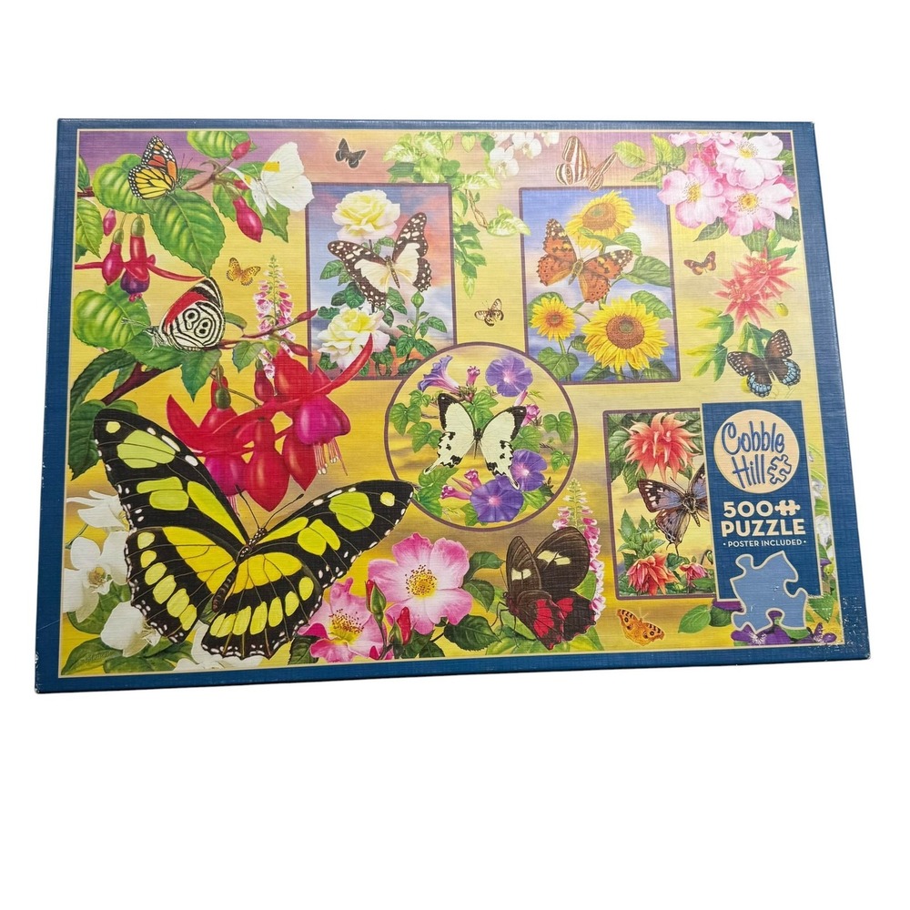 Cobble Hill Butterfly Magic Rosiland Solomon 500 Pieces Puzzle Complete
